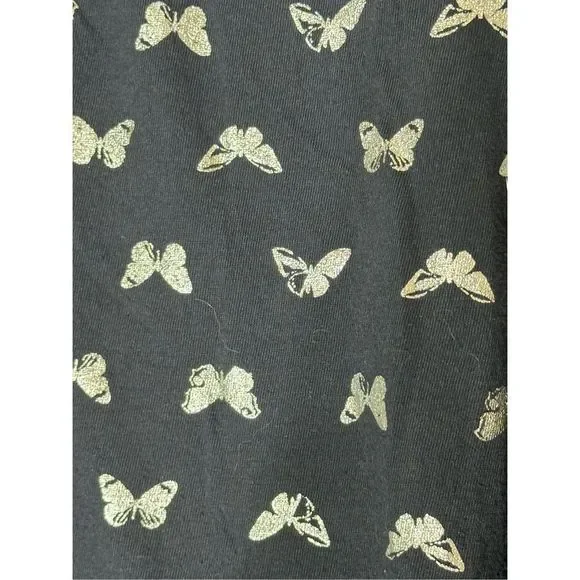 Lane Bryant sz 14-16 blue with silver butterflies knit t-shirt - Picture 3 of 6